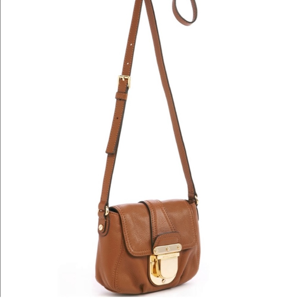Michael Kors Charlton Brown Leather Crossbody Bag